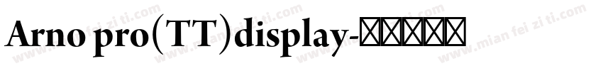 Arno pro(TT)display字体转换